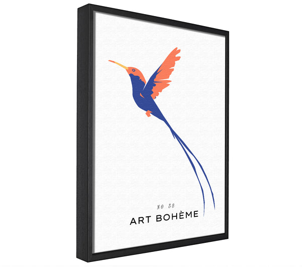 A picture of a Hummingbird Flight framed canvas print sold by Wallart-Direct.co.uk