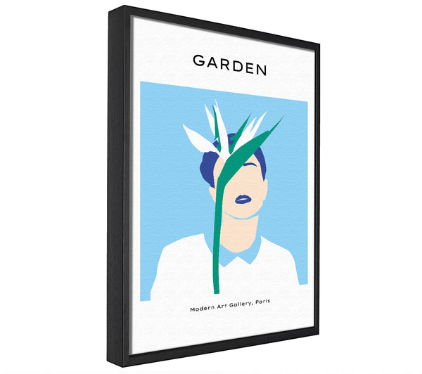 A picture of a Bird Of Paradise White Flower framed canvas print sold by Wallart-Direct.co.uk