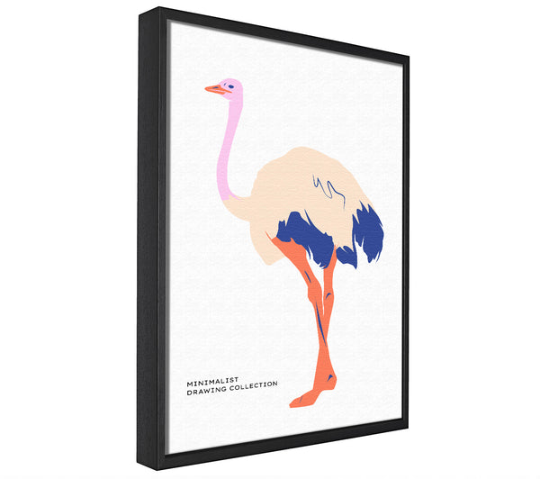 A picture of a Minimalist Ostridge framed canvas print sold by Wallart-Direct.co.uk