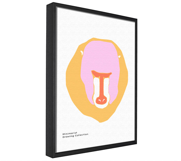 A picture of a Mandrill Face framed canvas print sold by Wallart-Direct.co.uk