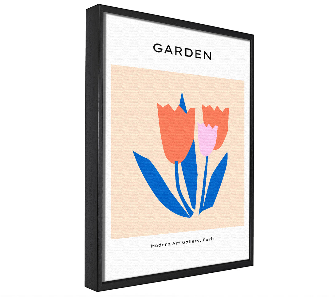 A picture of a The Tulip Garden framed canvas print sold by Wallart-Direct.co.uk