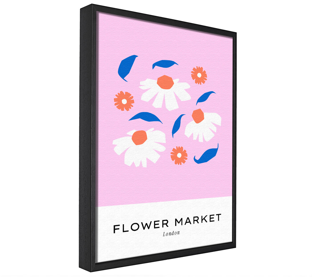 A picture of a London Flower Market framed canvas print sold by Wallart-Direct.co.uk