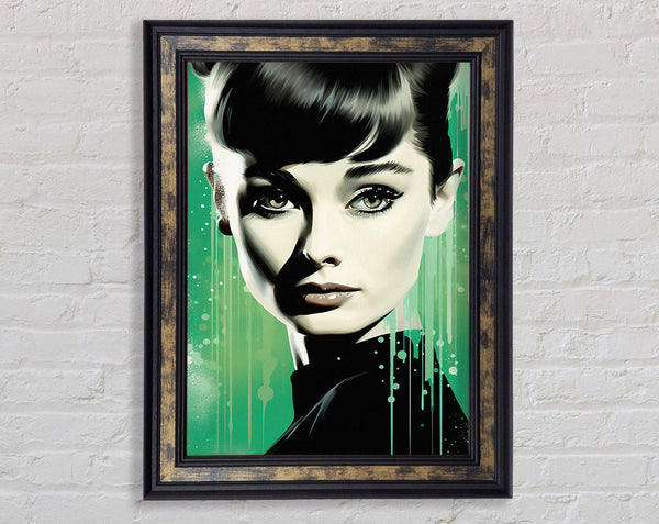 Audrey Hepburn Green Sparkle