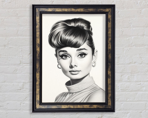 Audrey Hepburn Woman Sketch