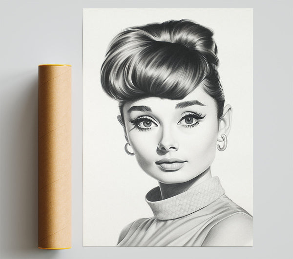 Audrey Hepburn Woman Sketch