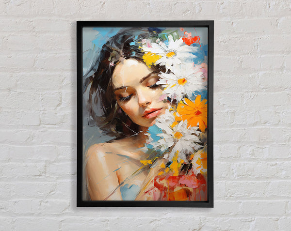 Beautiful Woman Bouquet Art