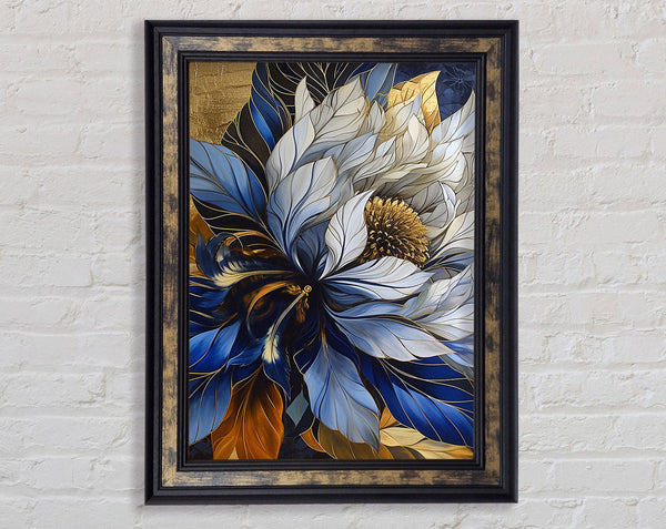 Blue And Gold Flower