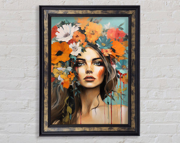 Boho Flower Girl Art