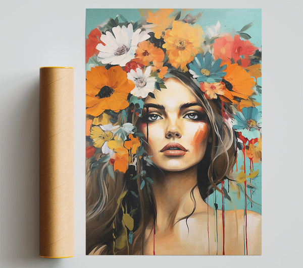 Boho Flower Girl Art