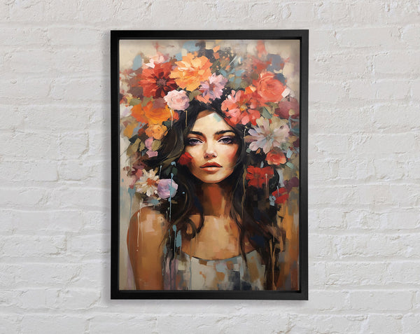 Boho Girl Flower Head