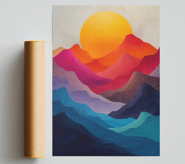 Colourful Mountain Sunset