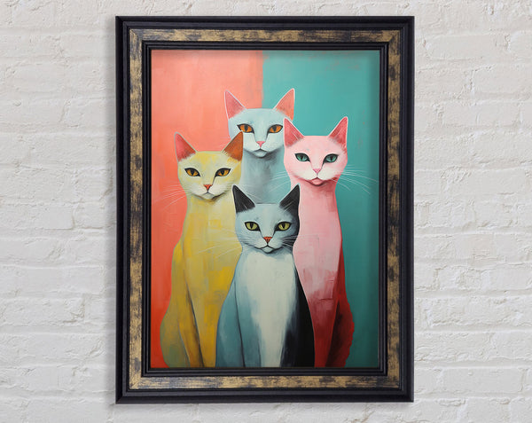 Four Cats Standing