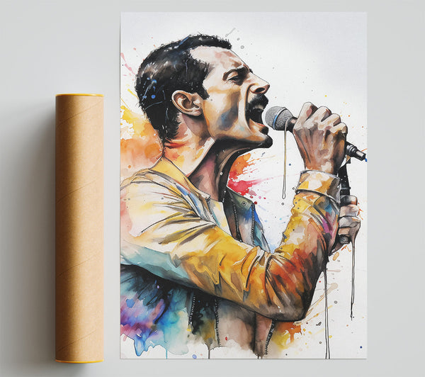 Freddie Mercury Watercolour