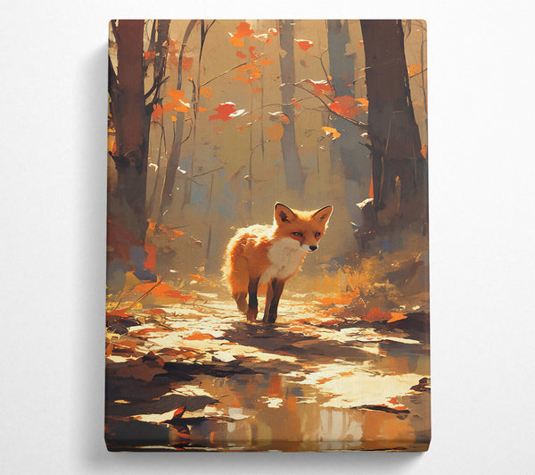 Golden Fox In Autumn