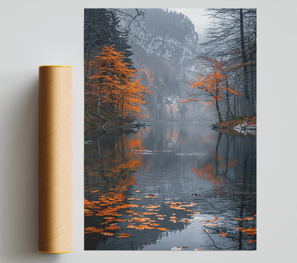 Orange Reflections On Water