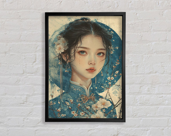 Geisha Woman Blue