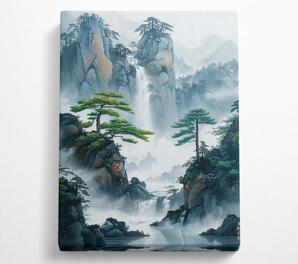 Blue Mist Waterfall Landscape