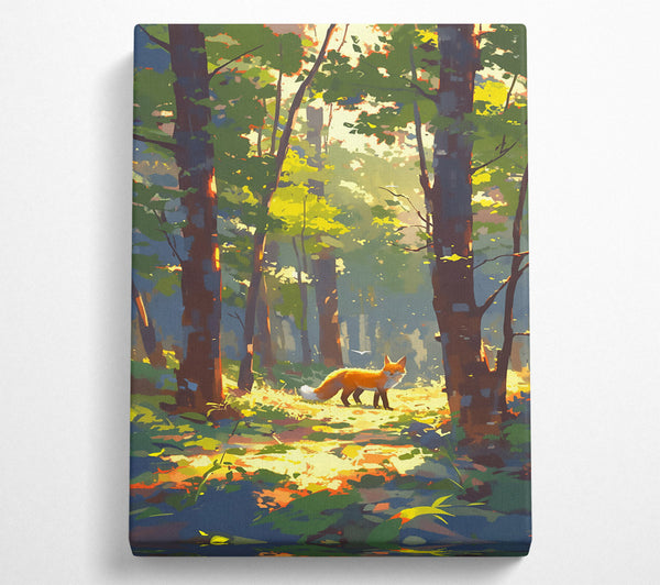 Golden Fox In Woods