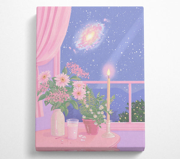 Pink Night Sky Window