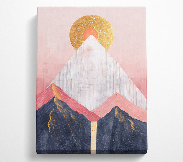 Golden Pink Mountain Range