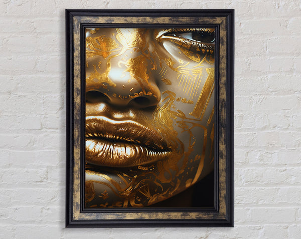 Gold Face Close Up