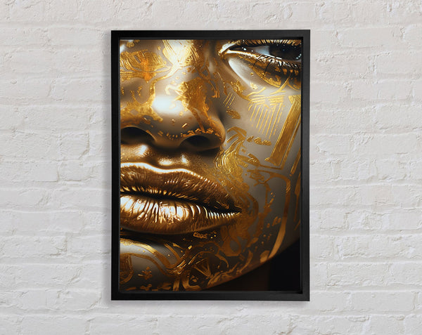 Gold Face Close Up