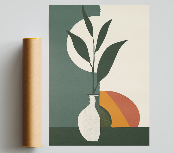 Sage Green Vase And Sun