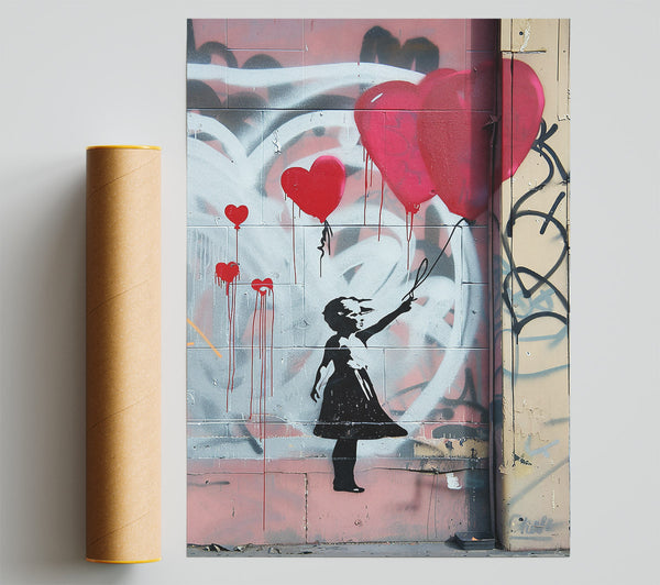 Banksy Pink Balloon Girl