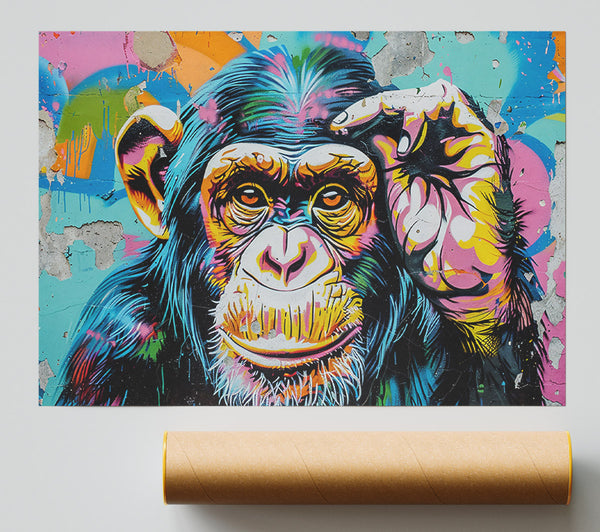 Blue Thinking Chimp