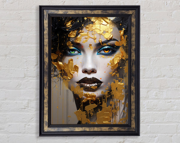 Gold Paint Woman