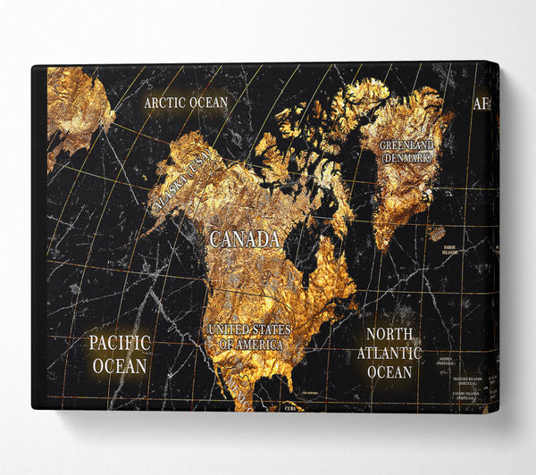 Gold World Map