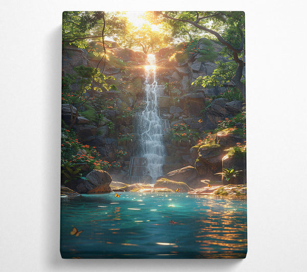 Teal Oasis Waterfall