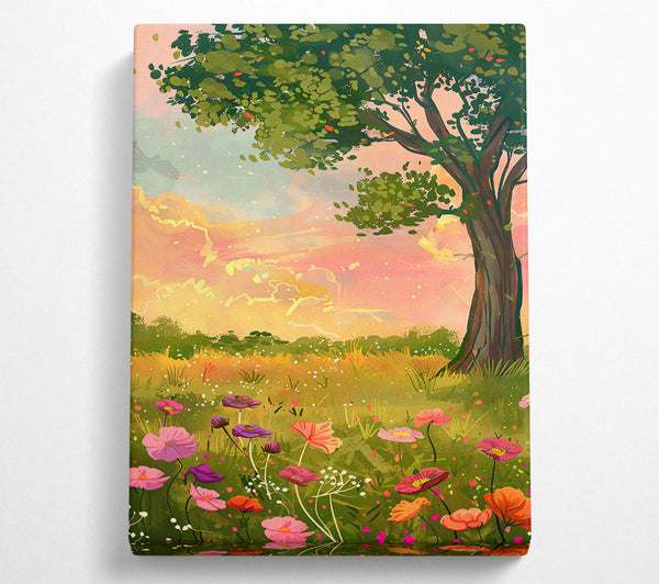 Pink Sunset Meadow