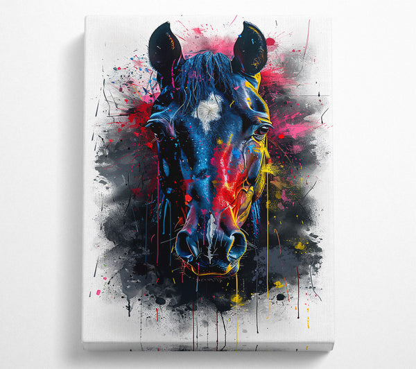 Blue Horse Splatter