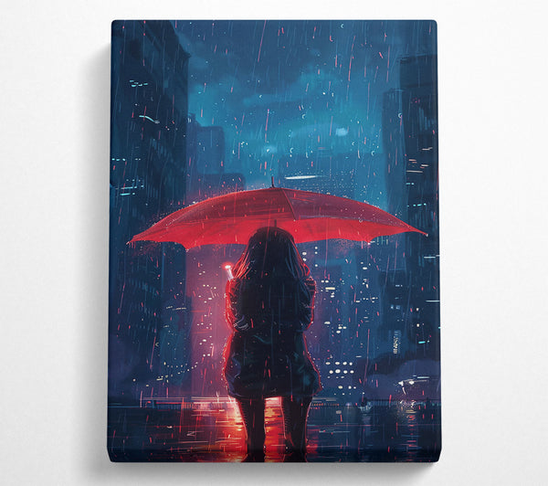 Red Umbrella Cityscape