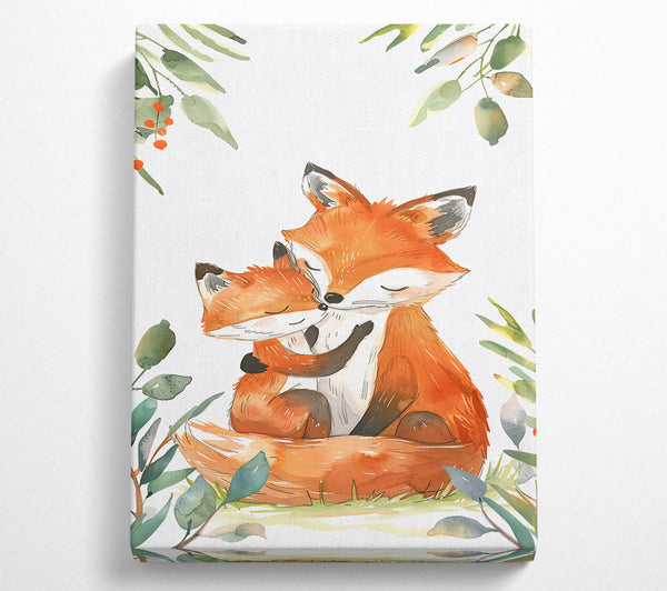 Orange Fox Family Hug