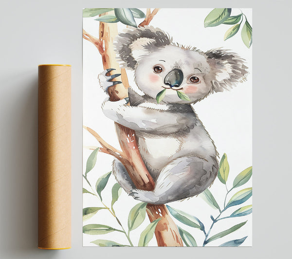 Grey Koala In Greens