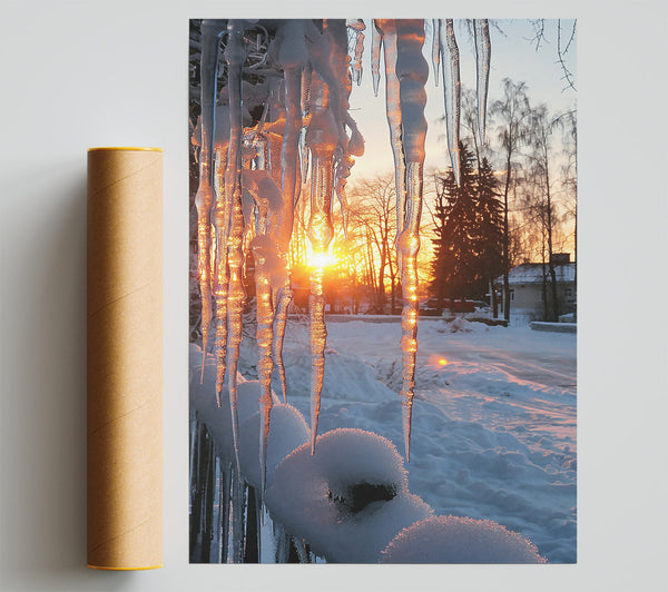 Golden Icicle Sunset