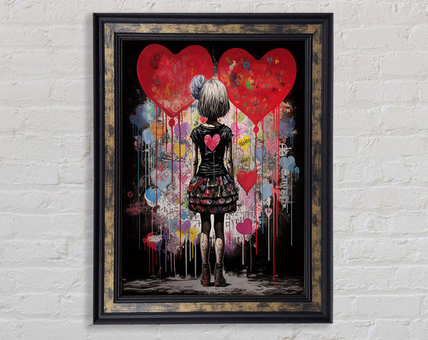 Graffiti Heart Girl