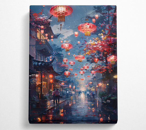 Red Lanterns In The Rain