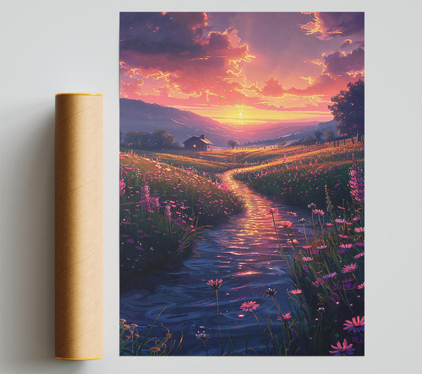 Orange Sunset Stream