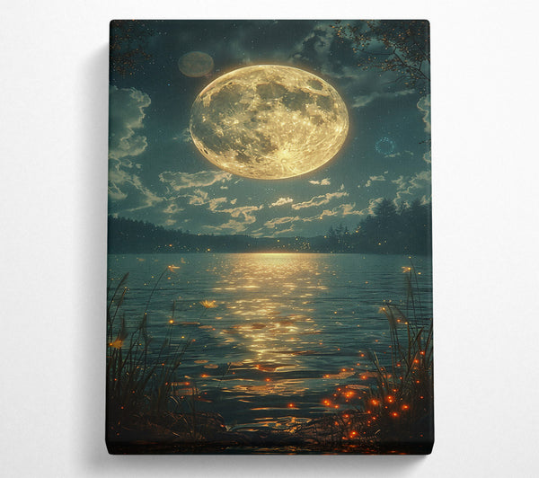 Golden Moon Reflections