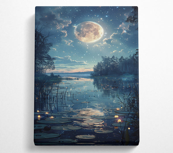 Azure Moonlit Lake