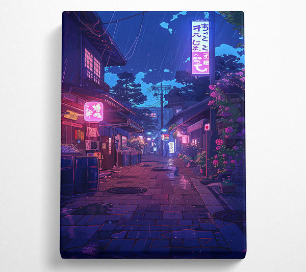 Purple Neon Alleyway