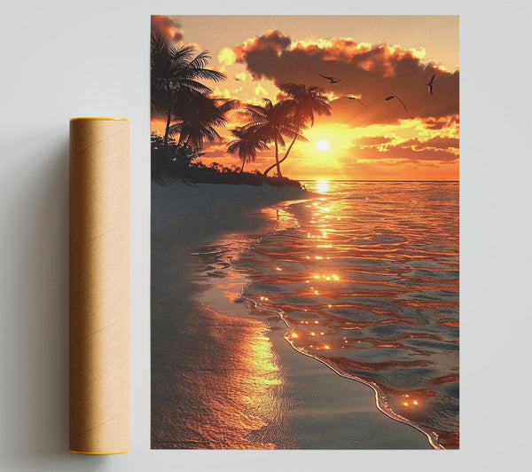 Golden Sunset Shore