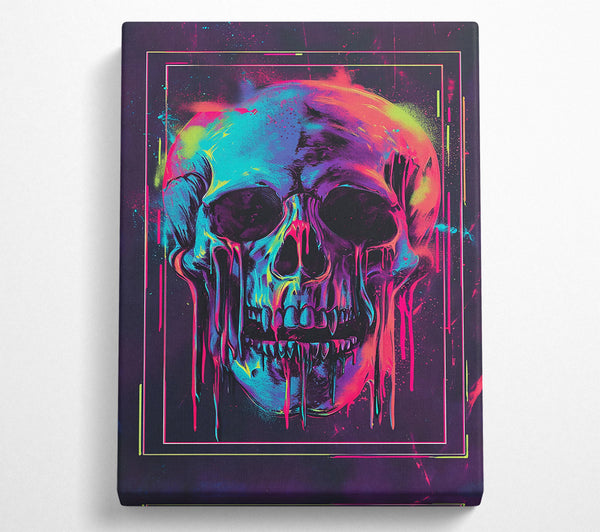 Neon Drip Skull