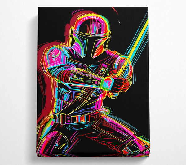 Red Neon Mandalorian