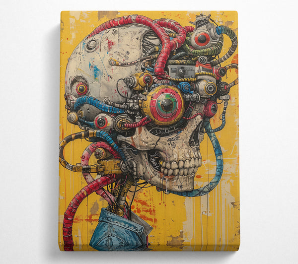 Yellow Wired Skull