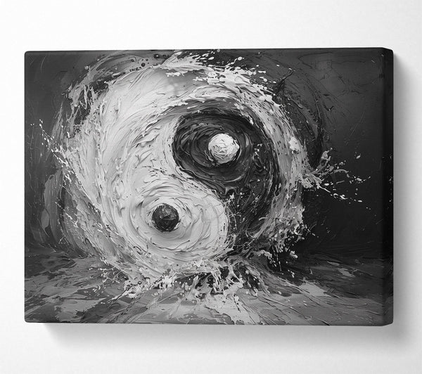 Black Yin Yang Splash