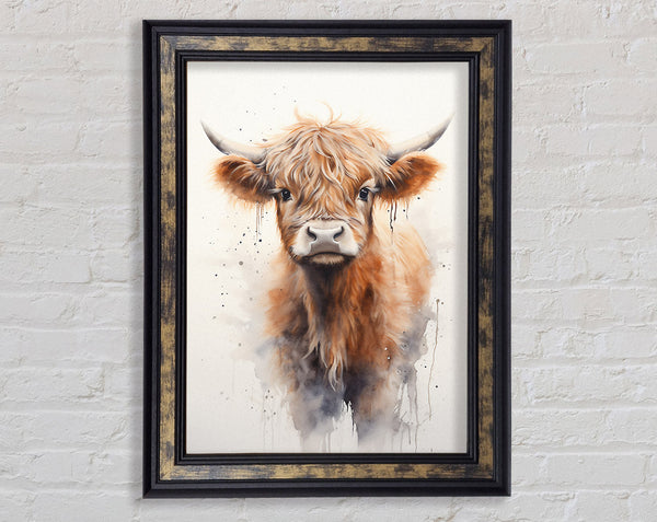 Highland Cow Watercolour